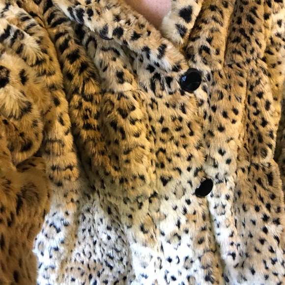 Rockabilly Pinup Leopard faux fur coat ✨ - Picture 5 of 5